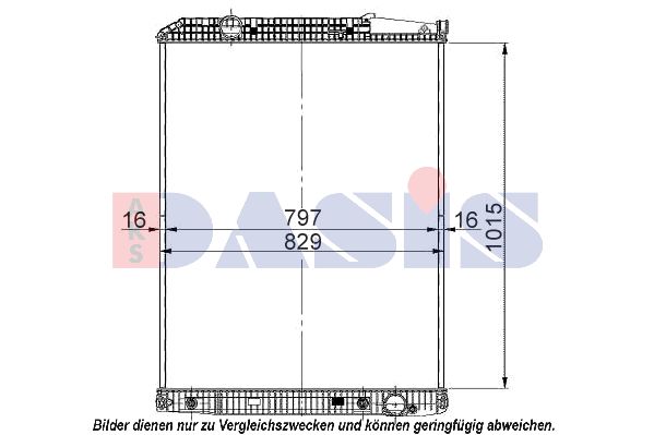 AKS DASIS Радиатор, охлаждение двигателя 134300S